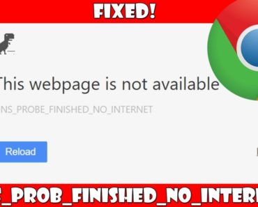 how to fix dns probe finished no internet