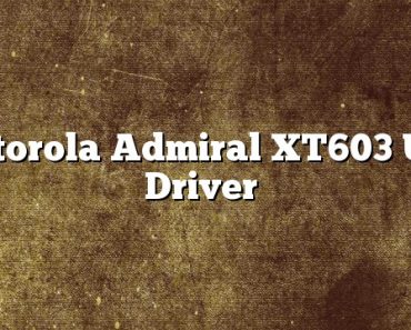 Motorola Admiral XT603 USB Driver