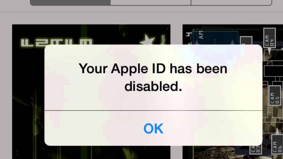 itunes account disabled