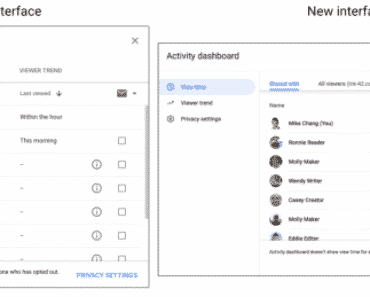 Google Docs Activity Dashboard Update Brings Google Material Theme