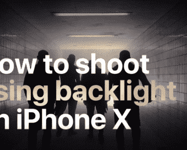 how to shoot using back-light on iPhone