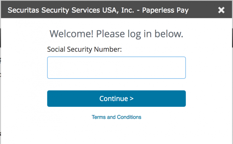 paperless pay securitas employer code
